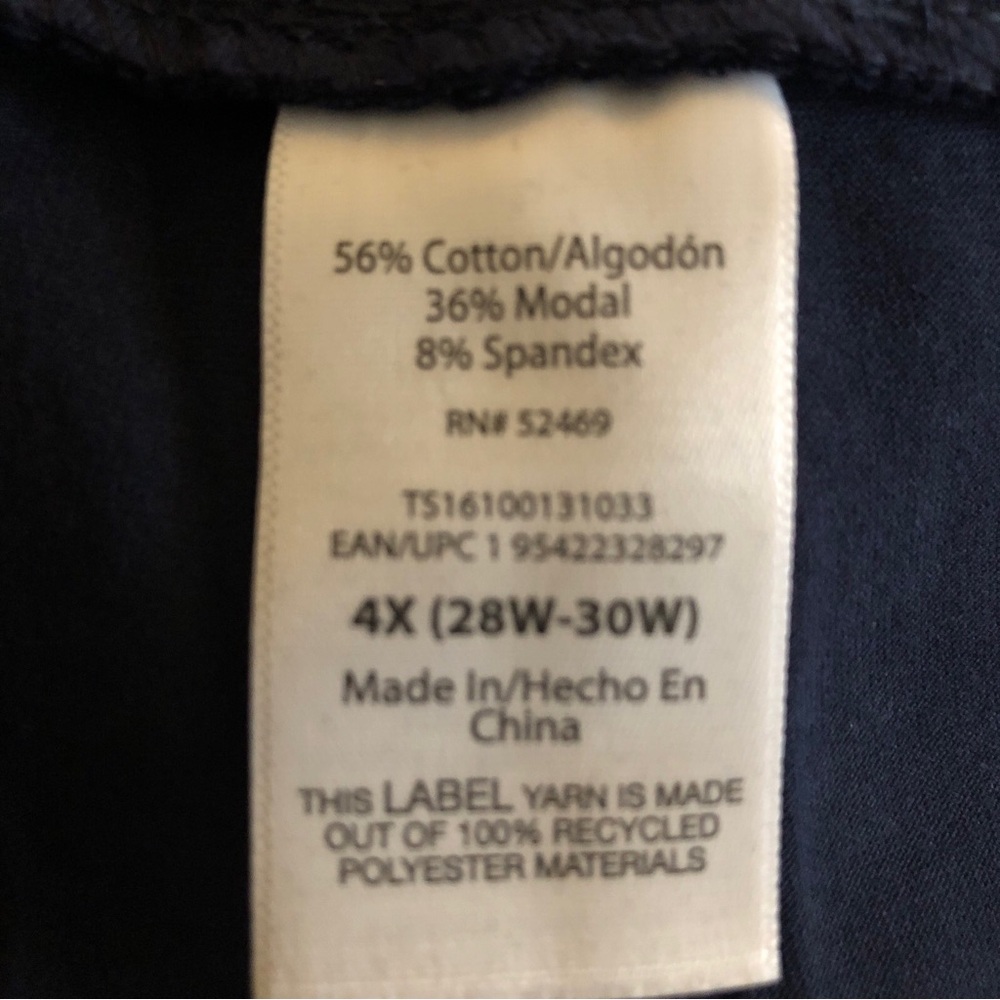 TERRA & SKY Biker Shorts Size 4X 28W-30W Polyester Spandex Navy Blue Womens NWOT - Picture 5 of 6